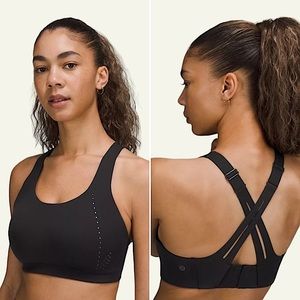 Lululemon Air Support Bra High Support Sports Bra 36 D Black Athleisure Fitness